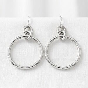 Ippolita sterling silver Classico thick hammered hoop earrings